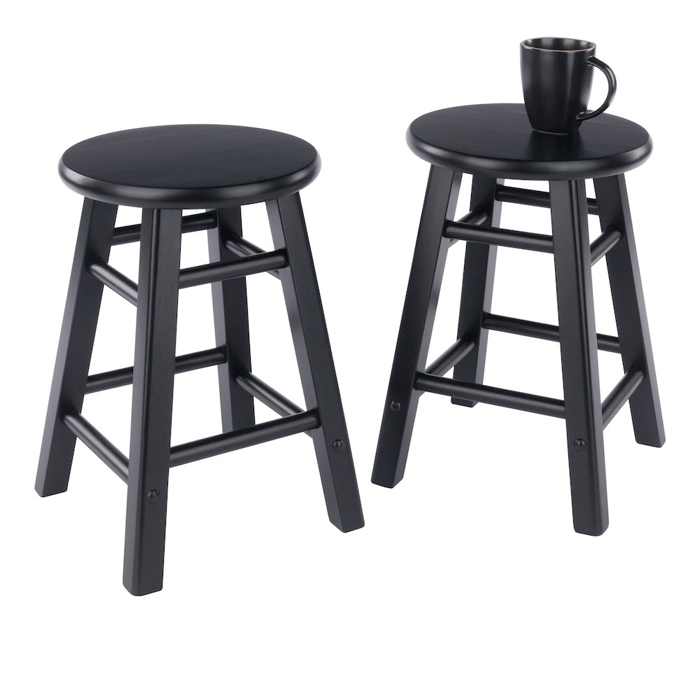 Element 2-Pc Dining Stool Set, Black. Picture 8