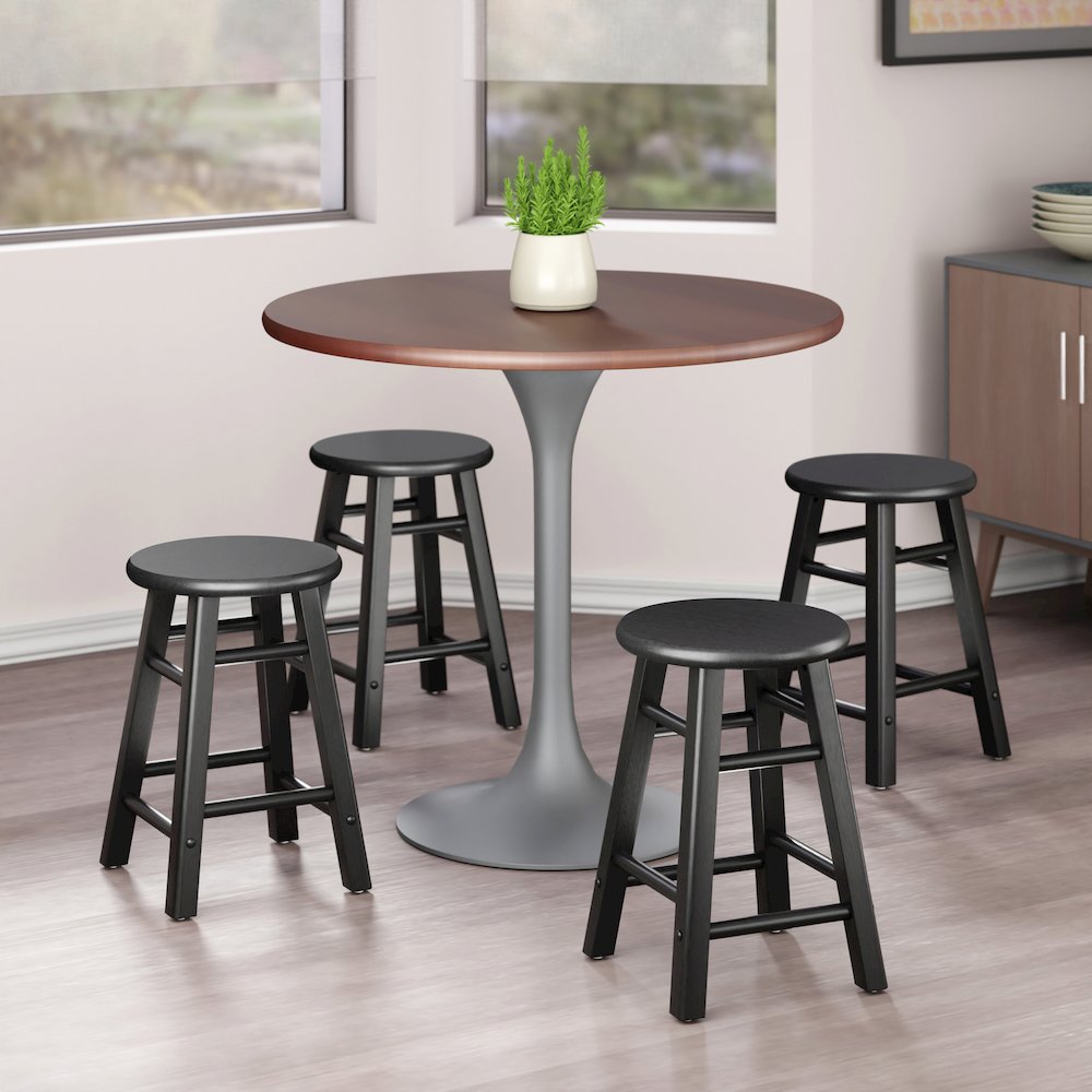 Element 2-Pc Dining Stool Set, Black. Picture 9