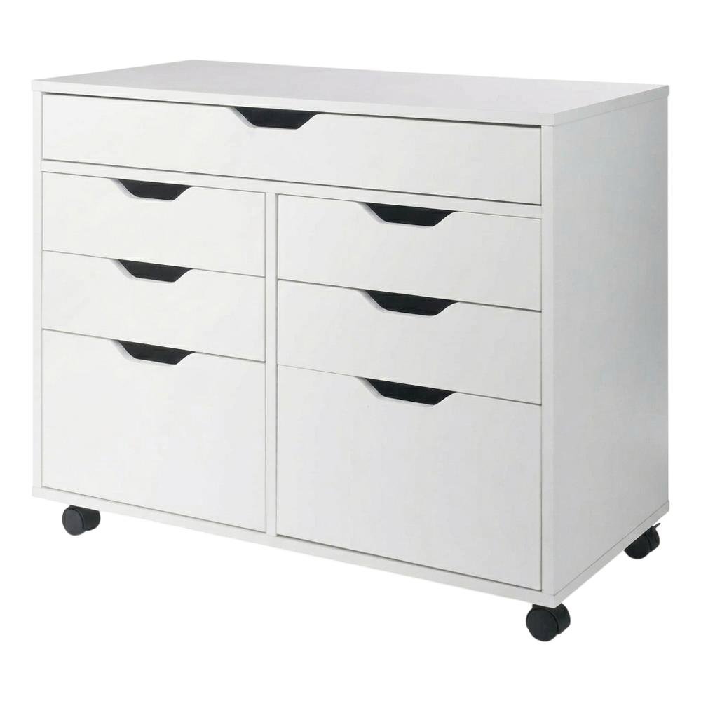 White Storage Cabinet, Composite Wood Pantry Organizer. Picture 1