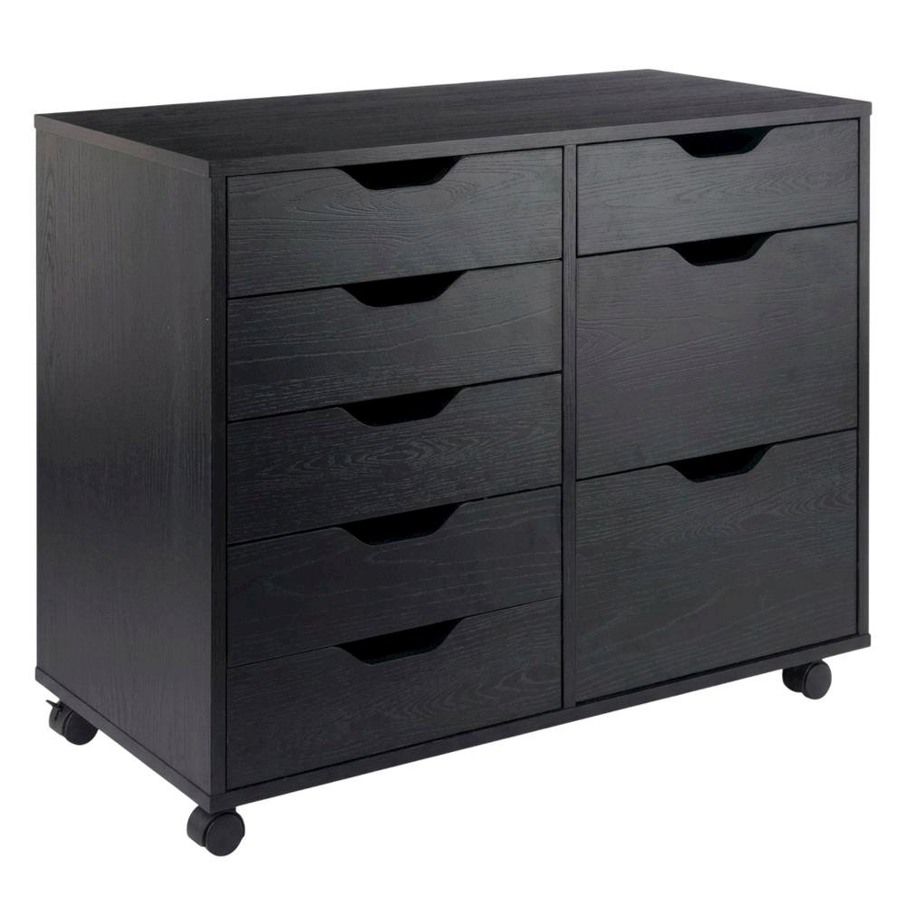 Black 6-Drawer Mobile Storage Cabinet, Rolling Multi-Storage. Picture 1