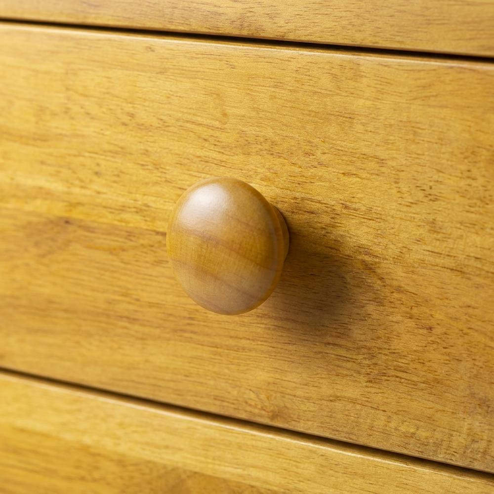 Honey finish filing cabinet with transitional style and solid wood construction. Picture 5