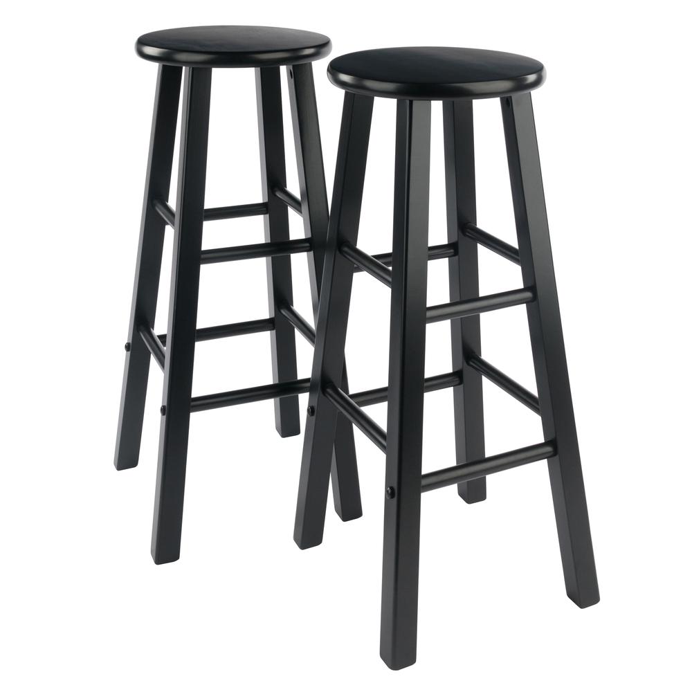 Element Bar Stools, 2-Pc Set, Black. Picture 1