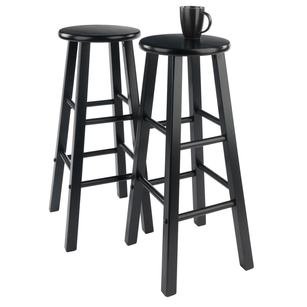 Element Bar Stools, 2-Pc Set, Black. Picture 5