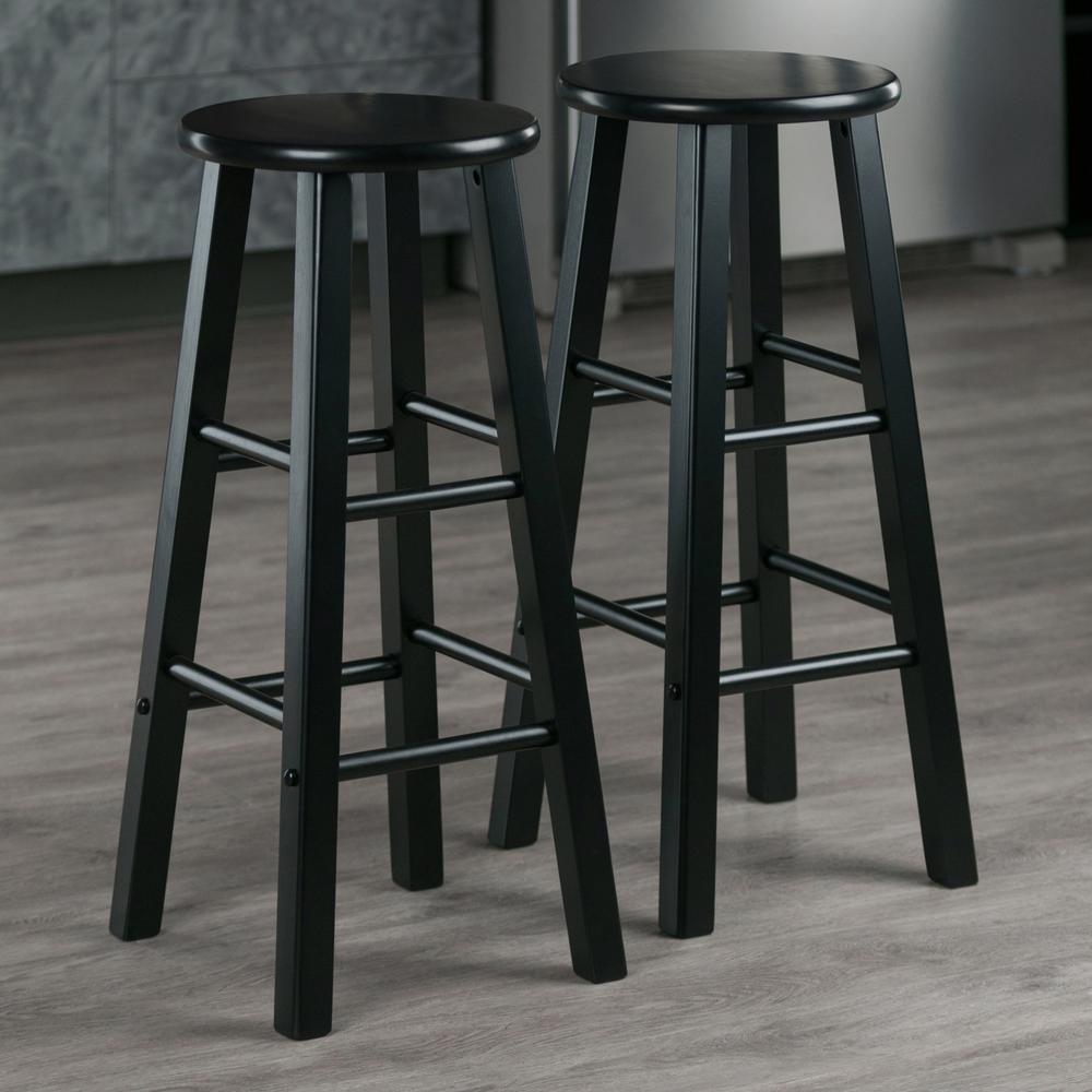 Element Bar Stools, 2-Pc Set, Black. Picture 6