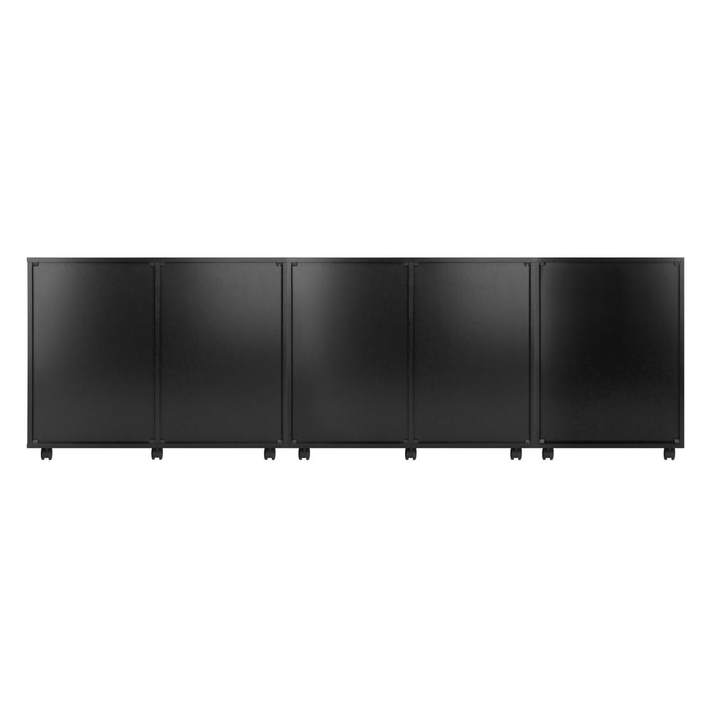 Halifax 3-Pc Cabinet Set with File Drawer, Black. Picture 4