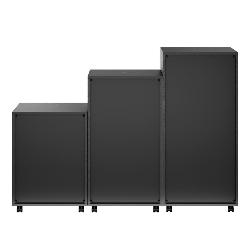 Halifax 3-Pc Multi-Drawer Storage Cabinet Set, Black. Picture 5