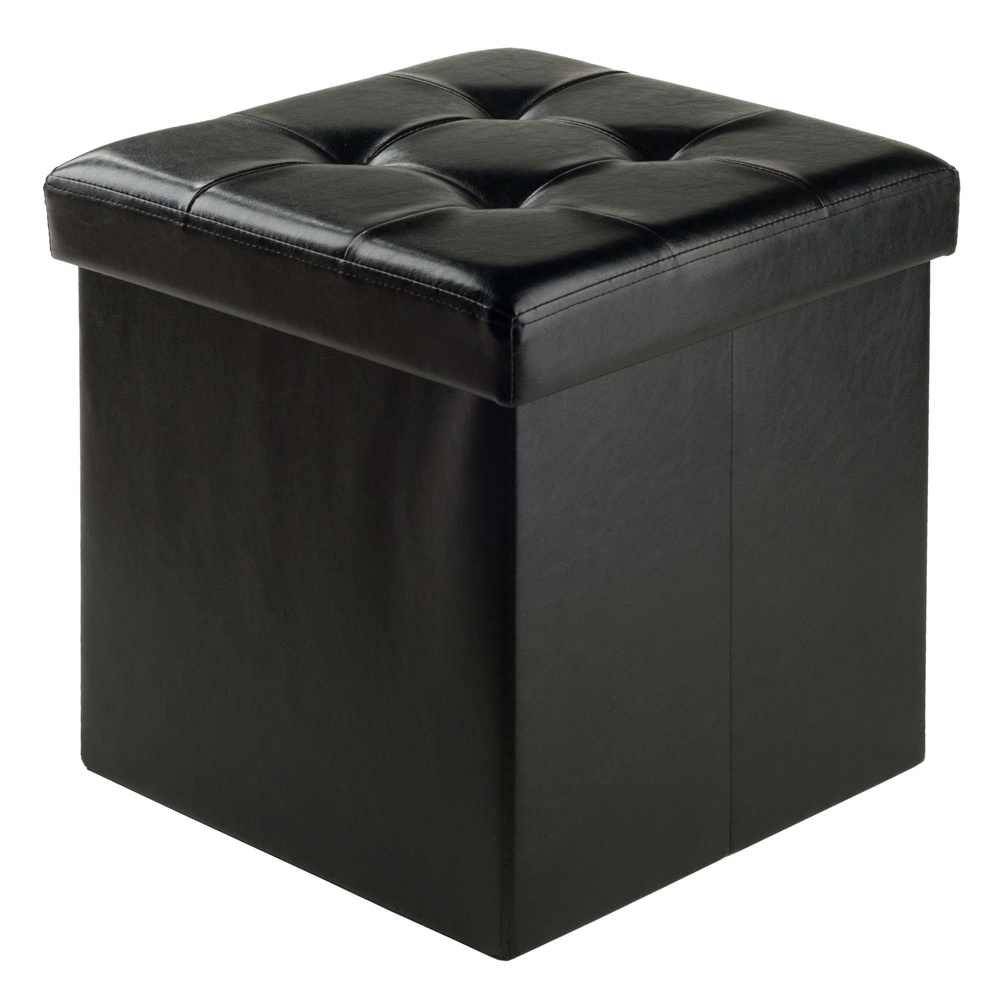 Ashford Ottoman with Storage Faux Leather. Picture 1