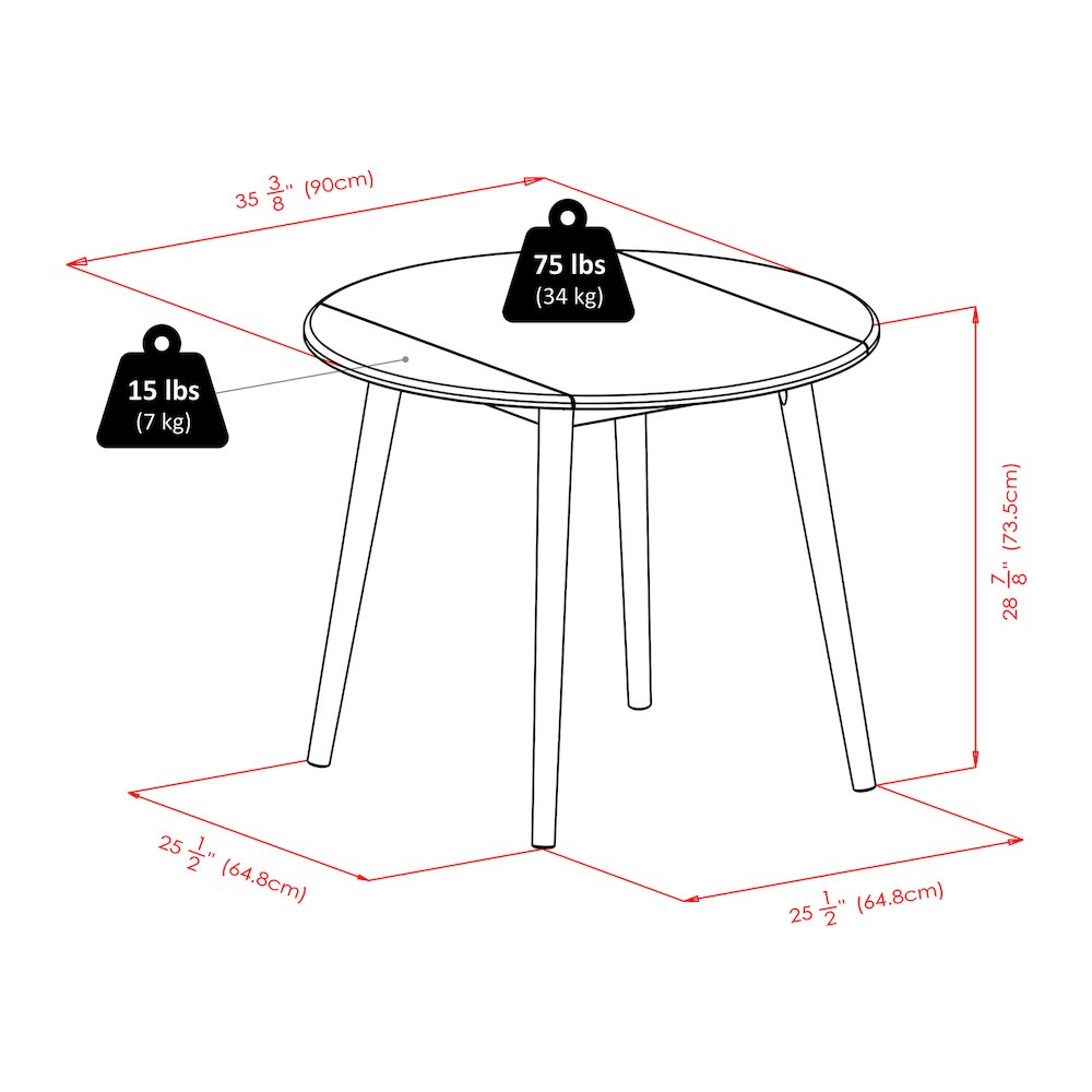 Moreno 5-Pc Drop Leaf Dining Table with Windsor Chairs, Black. Picture 7