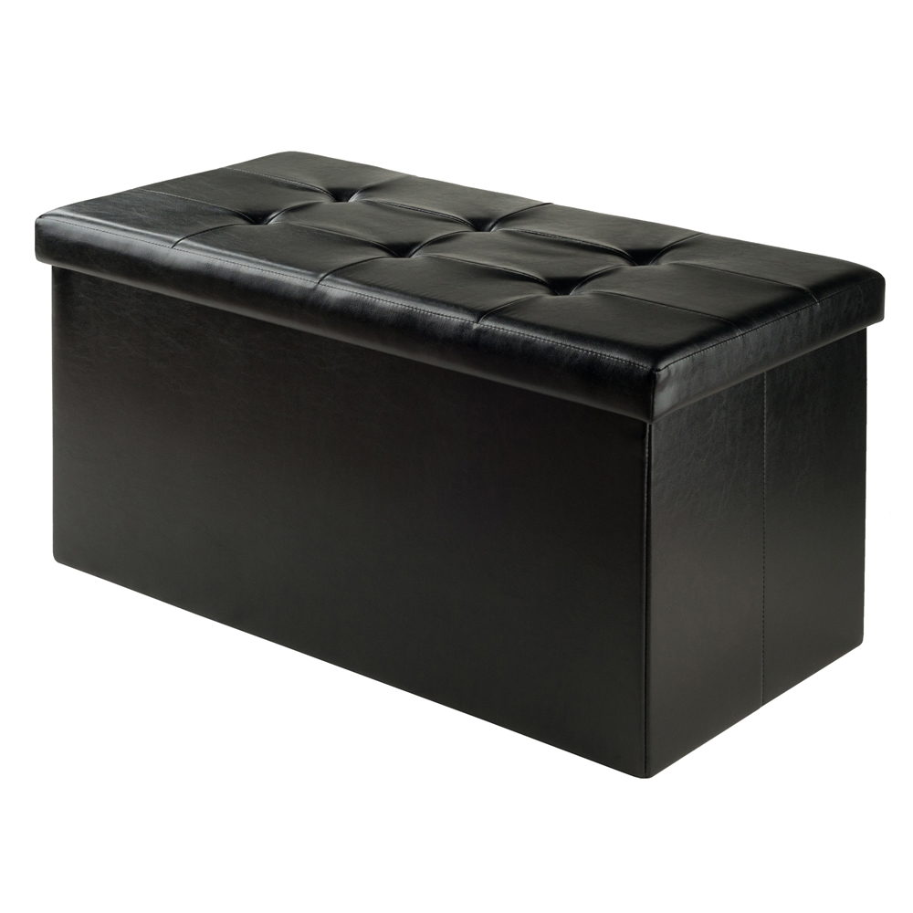 Ashford Ottoman with Storage Faux Leather. Picture 1