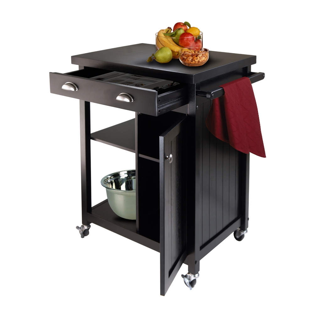 Timber Kitchen Cart with Wainscot panel. Picture 2