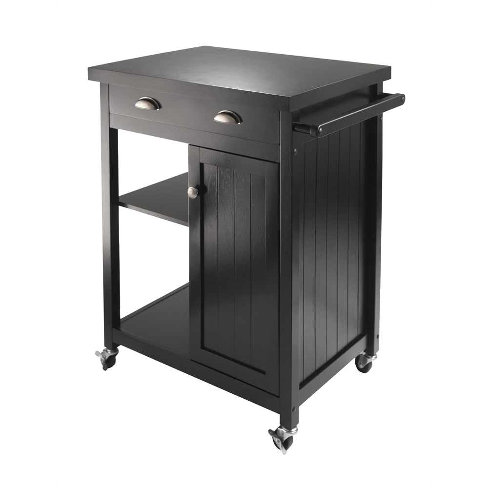 Timber Kitchen Cart with Wainscot panel. Picture 1