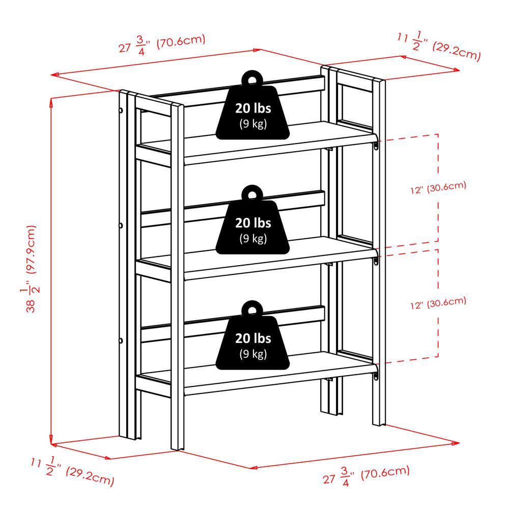 Terry Folding Bookcase Black. Picture 11