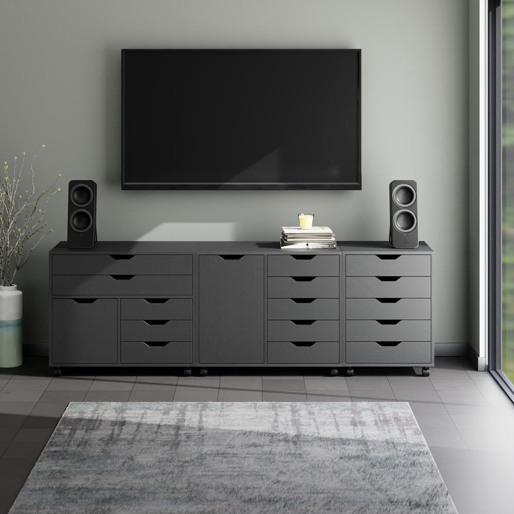 Halifax 3-Pc Storage Cabinet Set, Black. Picture 9