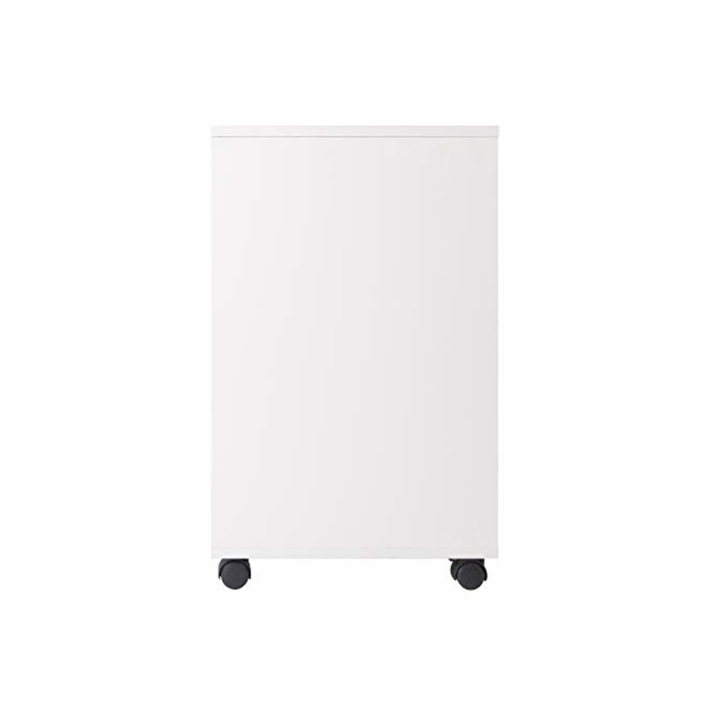 Halifax 2 Section Mobile Filing Cabinet, White. Picture 5