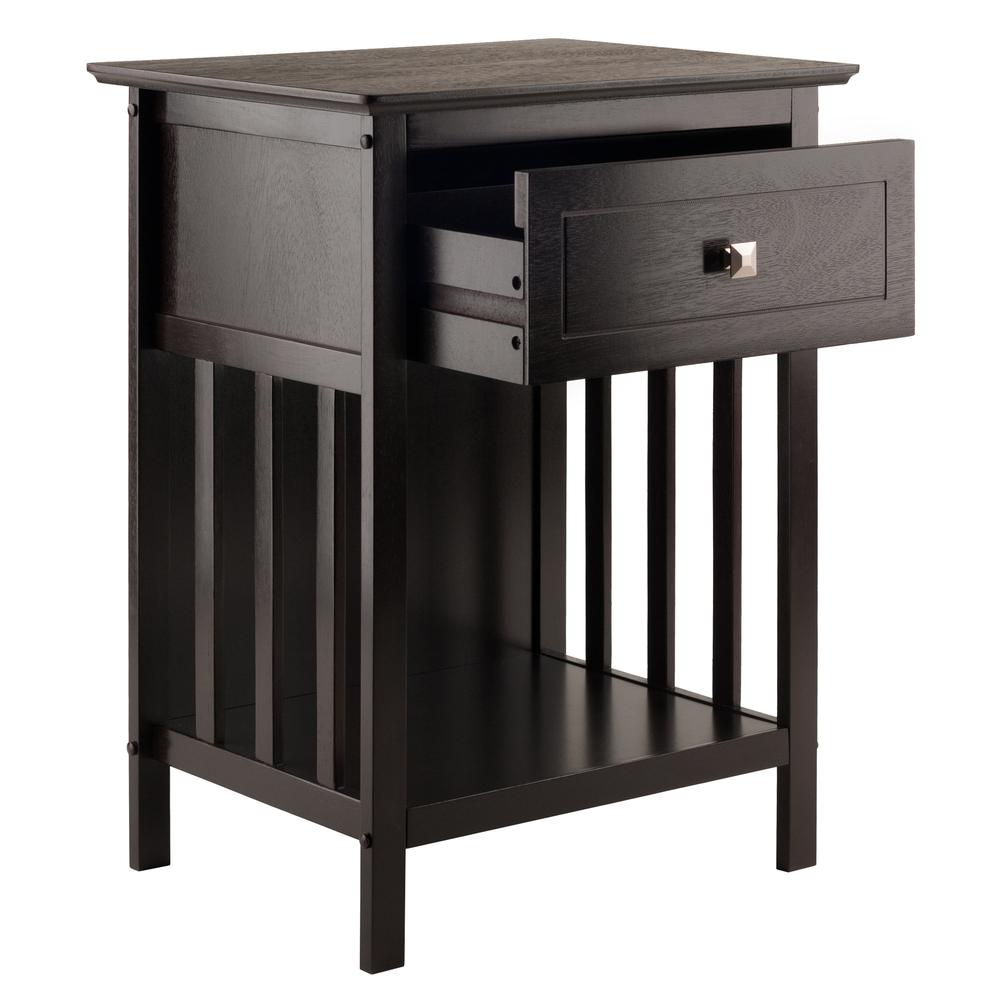 Marcel Accent Table in Coffee Finish. Picture 2