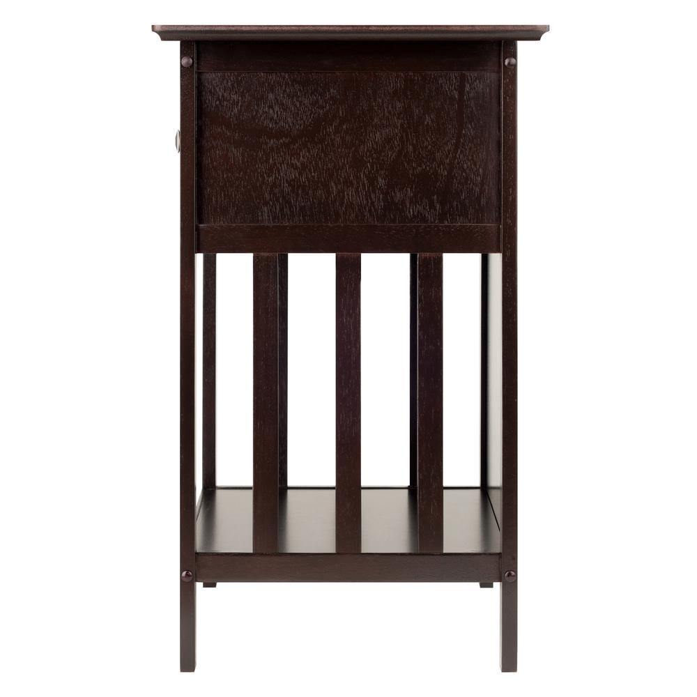 Marcel Accent Table in Coffee Finish. Picture 4