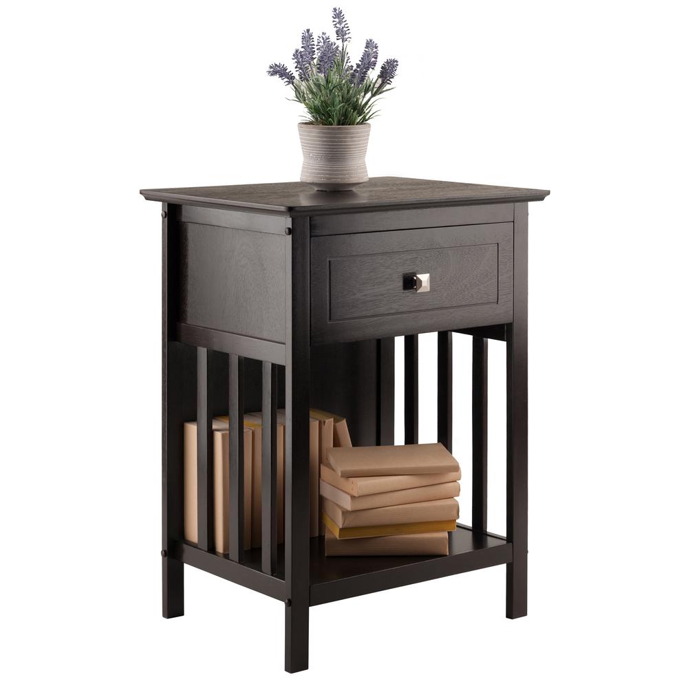 Marcel Accent Table in Coffee Finish. Picture 7