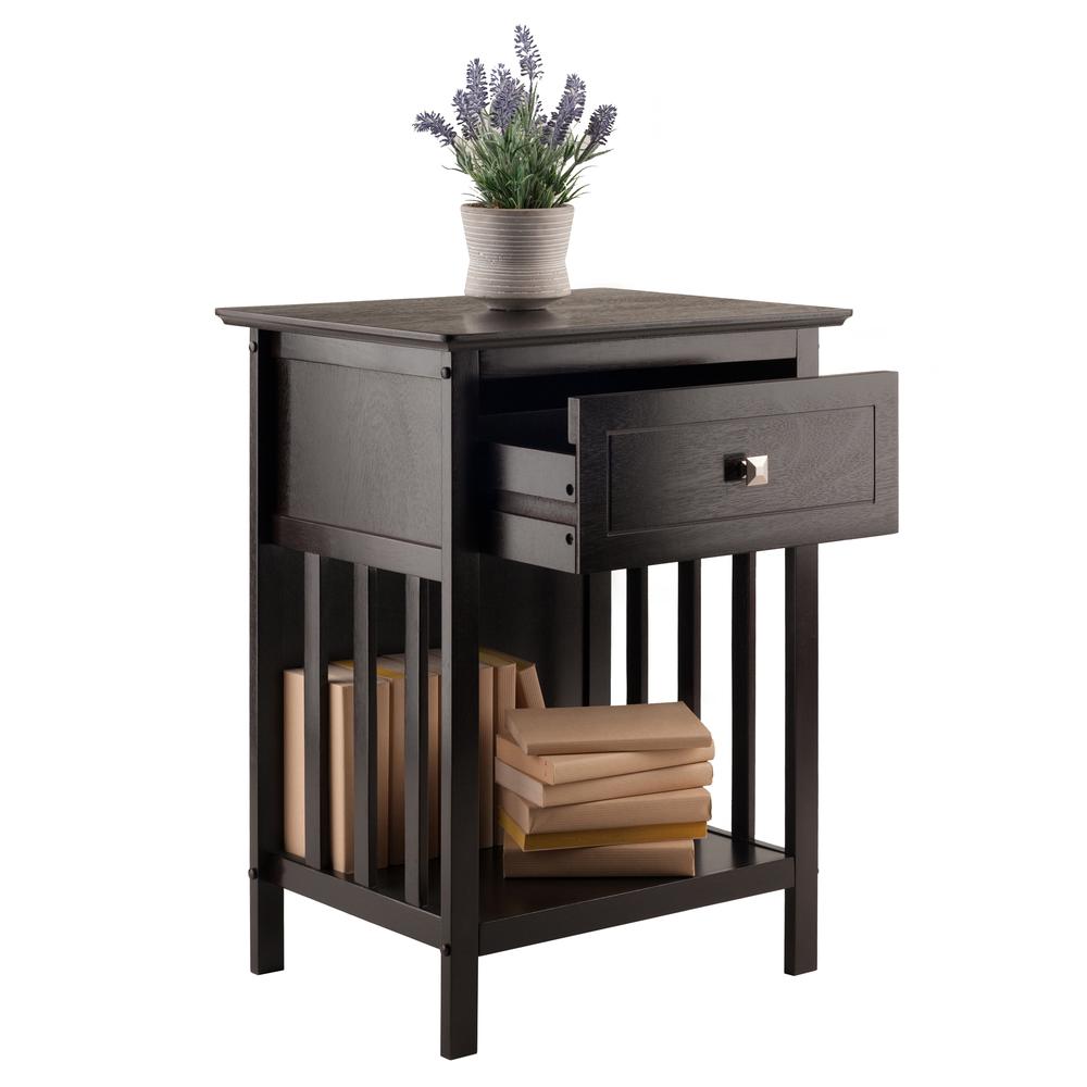 Marcel Accent Table in Coffee Finish. Picture 8