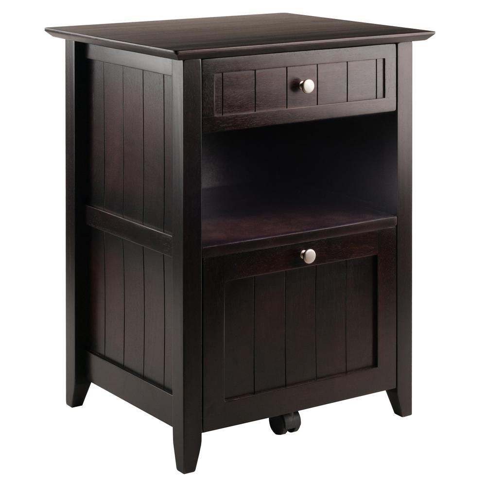 Burke File Cabinet Coffee Finish. Picture 1