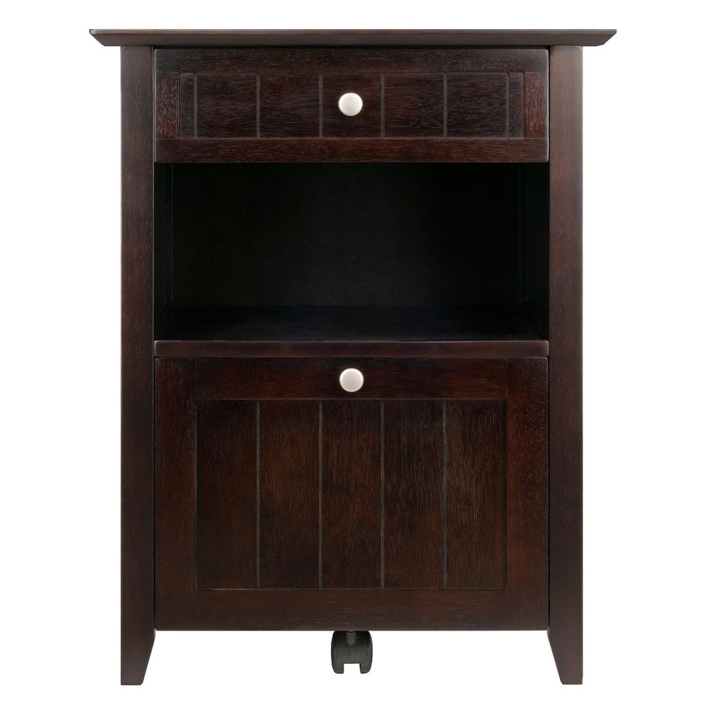 Burke File Cabinet Coffee Finish. Picture 6