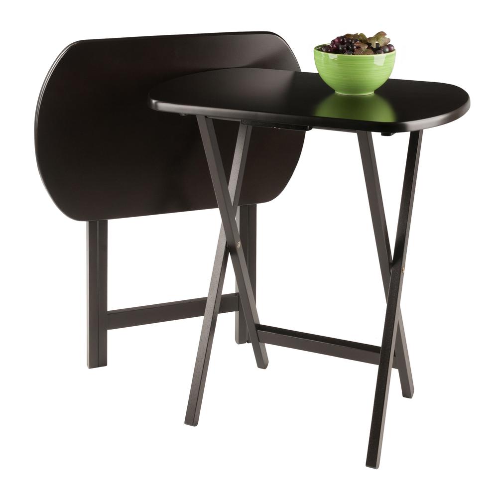 Cade 2-Pc Set Oversize Oblong Snack Table Coffe Finish. Picture 6