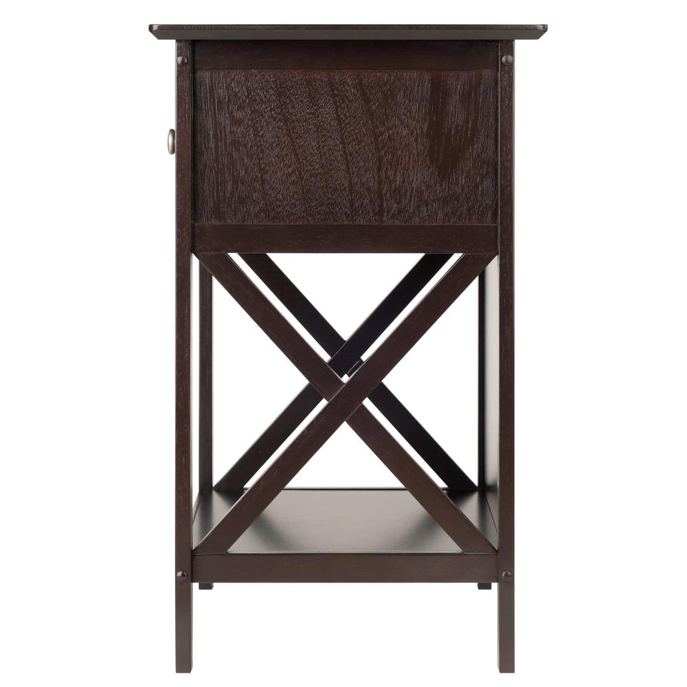 Xylia Accent Table in Coffee Finish. Picture 4