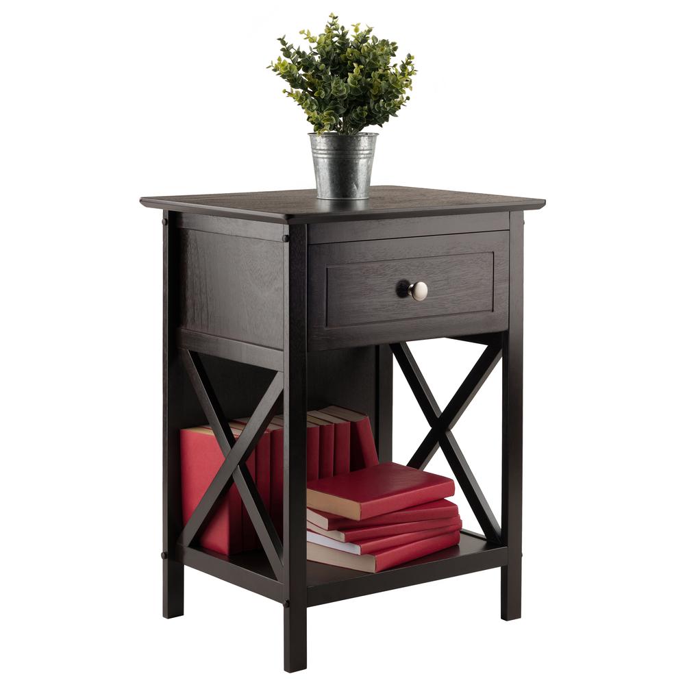 Xylia Accent Table in Coffee Finish. Picture 7