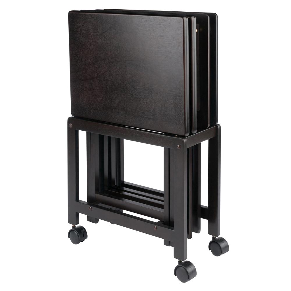 Allen 5-Pc Snack Table Set, Coffee. Picture 3