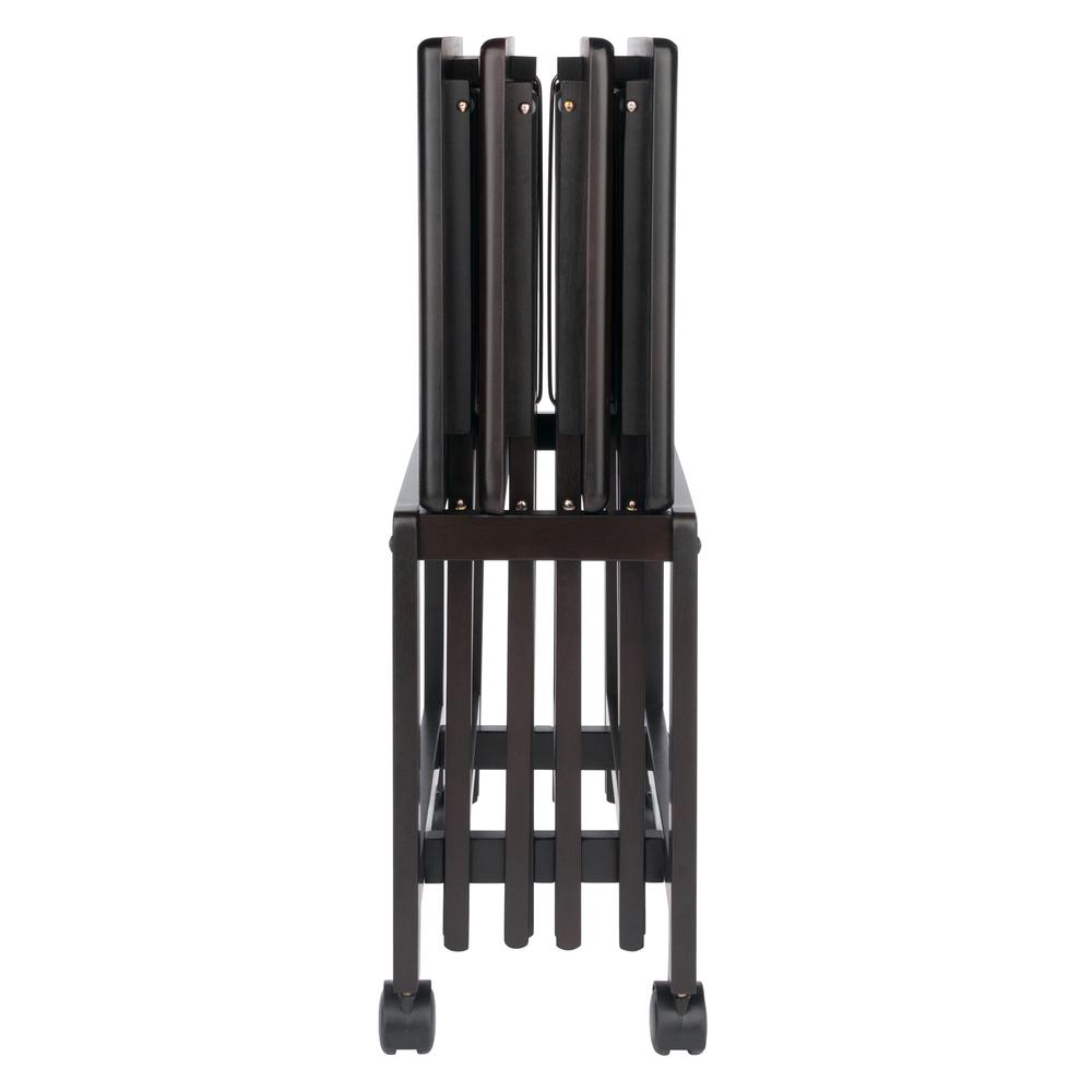 Allen 5-Pc Snack Table Set, Coffee. Picture 5