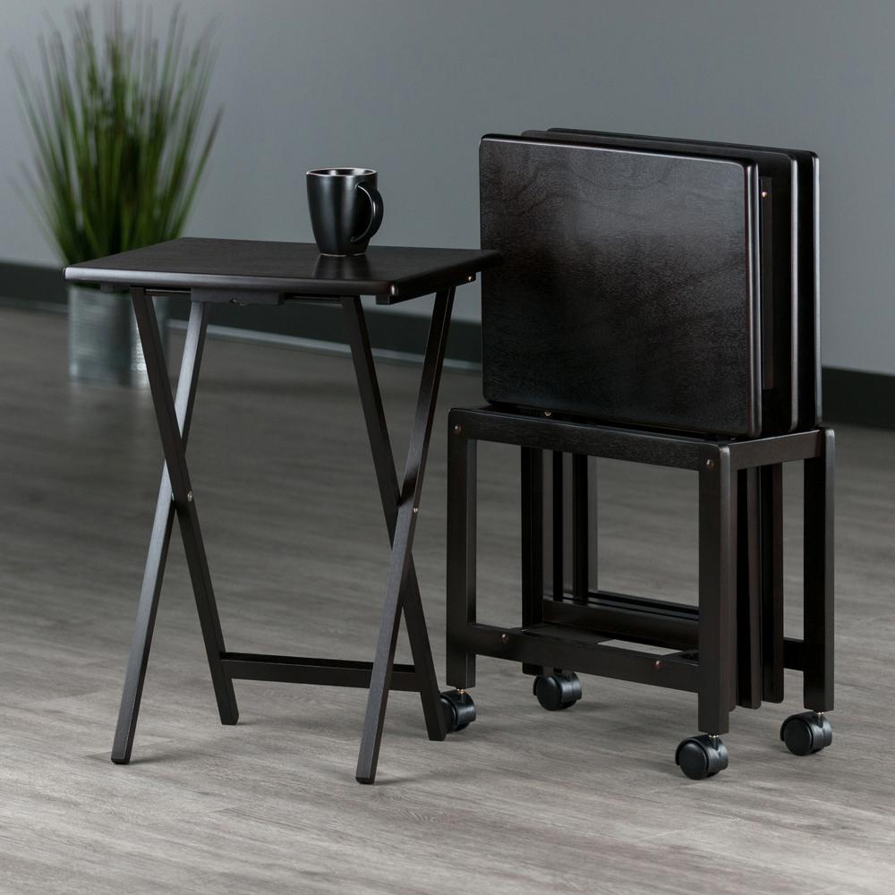 Allen 5-Pc Snack Table Set, Coffee. Picture 12