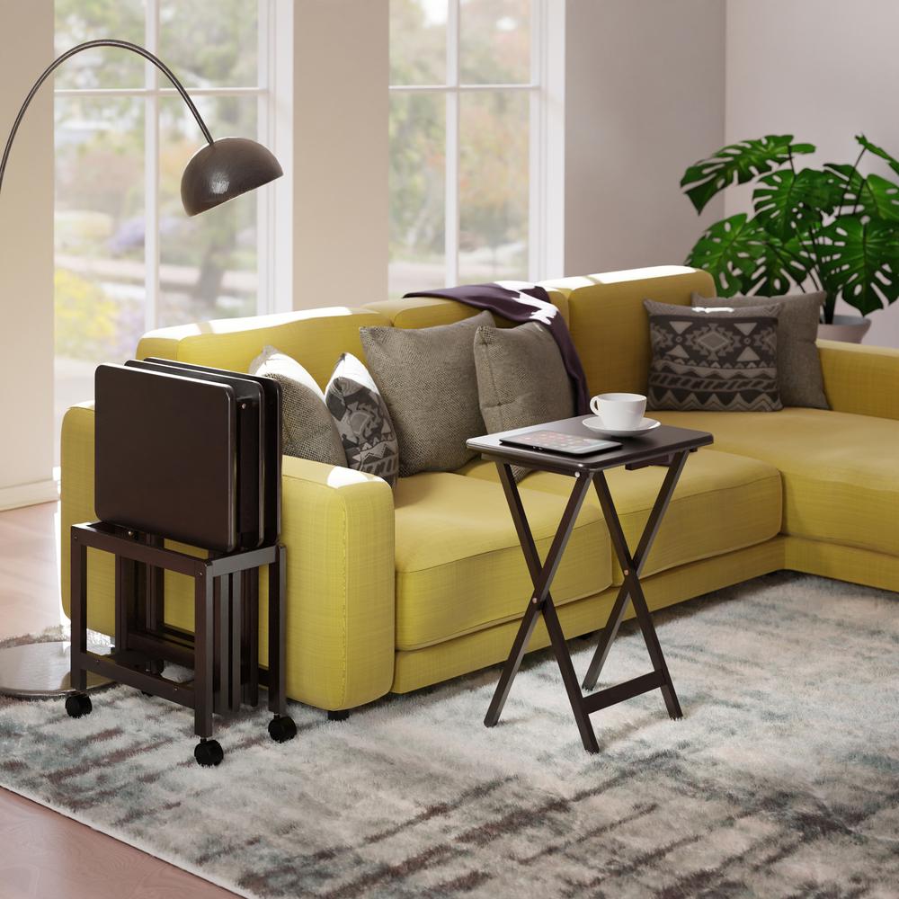 Allen 5-Pc Snack Table Set, Coffee. Picture 13