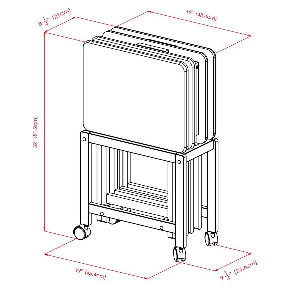 Allen 5-Pc Snack Table Set, Coffee. Picture 15