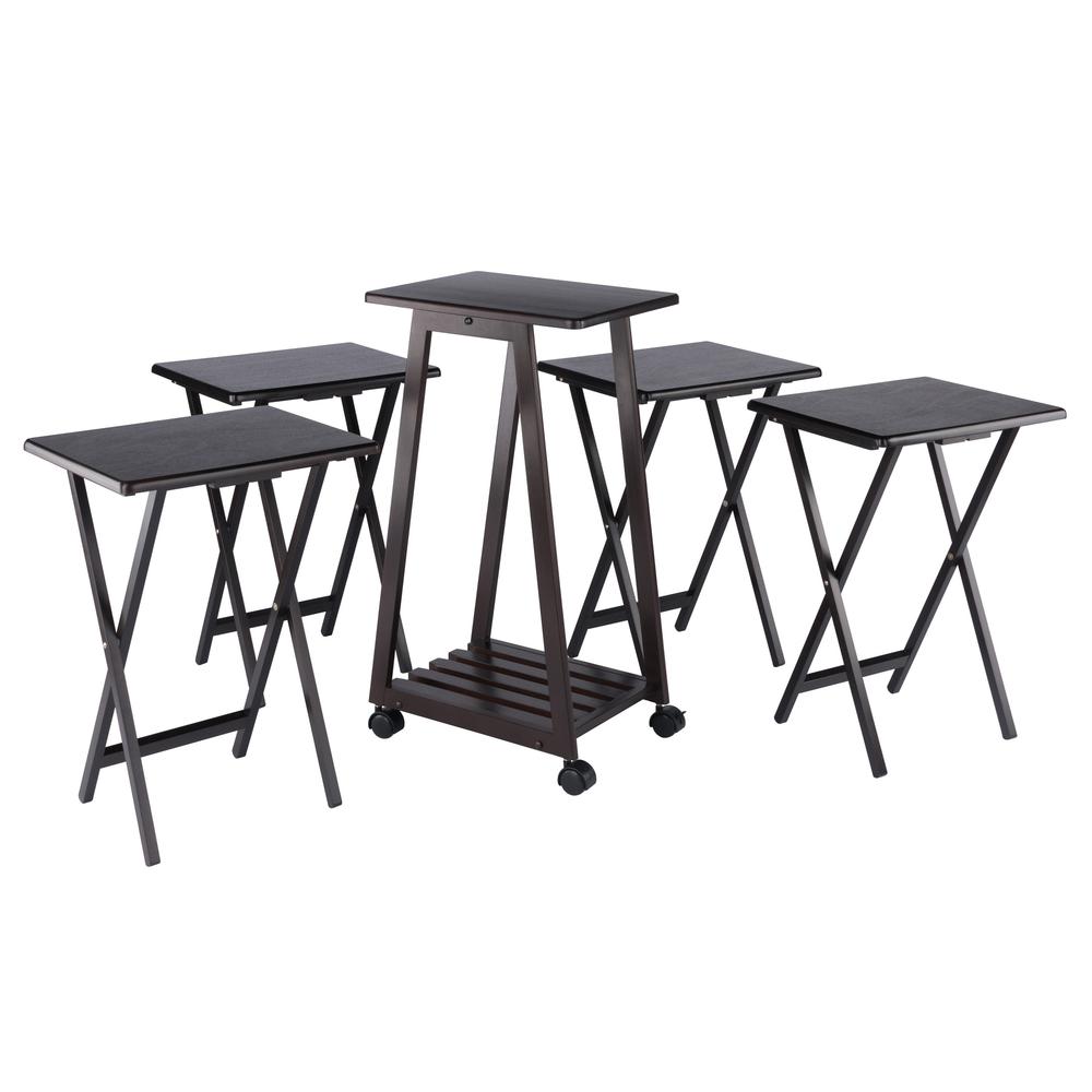 Adriel 5-Pc Snack Table Set, Coffee. Picture 3