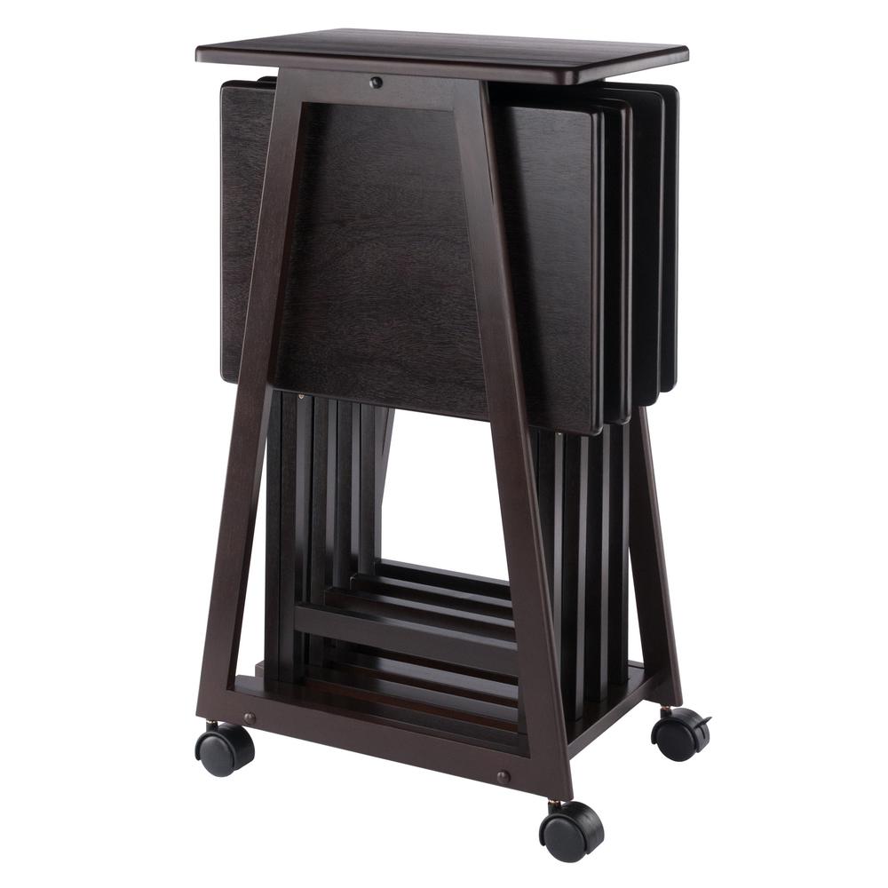 Adriel 5-Pc Snack Table Set, Coffee. Picture 1