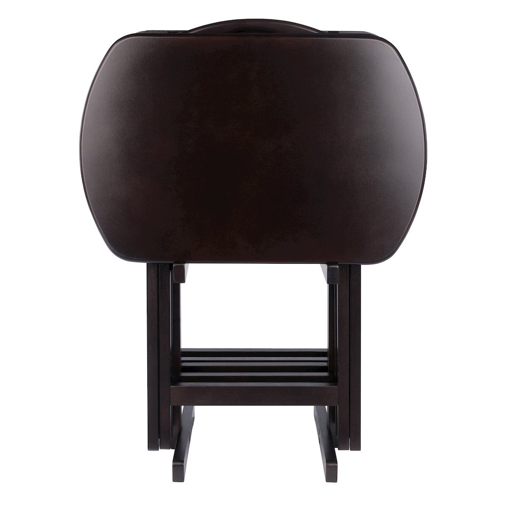 Corbett 5-Pc Oversized Snack Table Set, Coffee. Picture 3