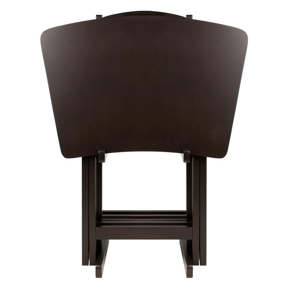 Anila 5-Pc Set Fan Shape Snack Table Coffee Finish. Picture 2