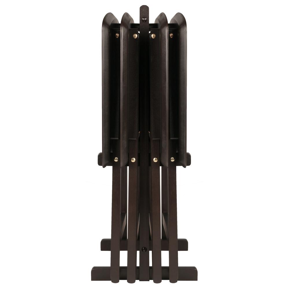 Anila 5-Pc Set Fan Shape Snack Table Coffee Finish. Picture 3