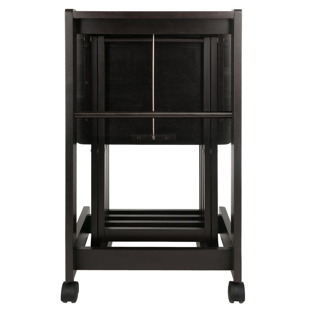 Brienda 5-PC Set Flip Top Snack Table Coffee Finish. Picture 6