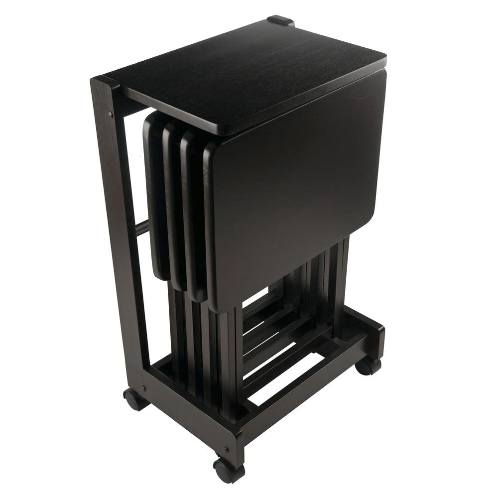 Brienda 5-PC Set Flip Top Snack Table Coffee Finish. Picture 9