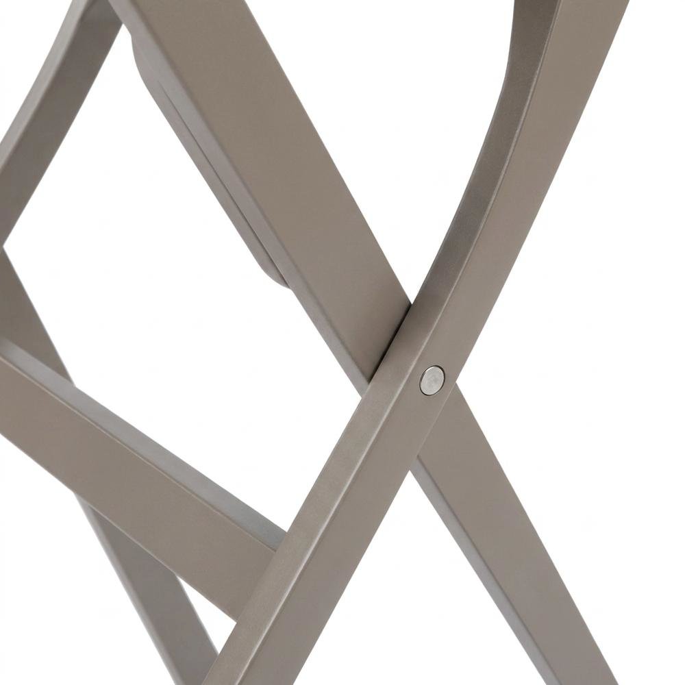 Oyster Gray 5-Piece Snack Table Set with Removable Serving Tray. Picture 5