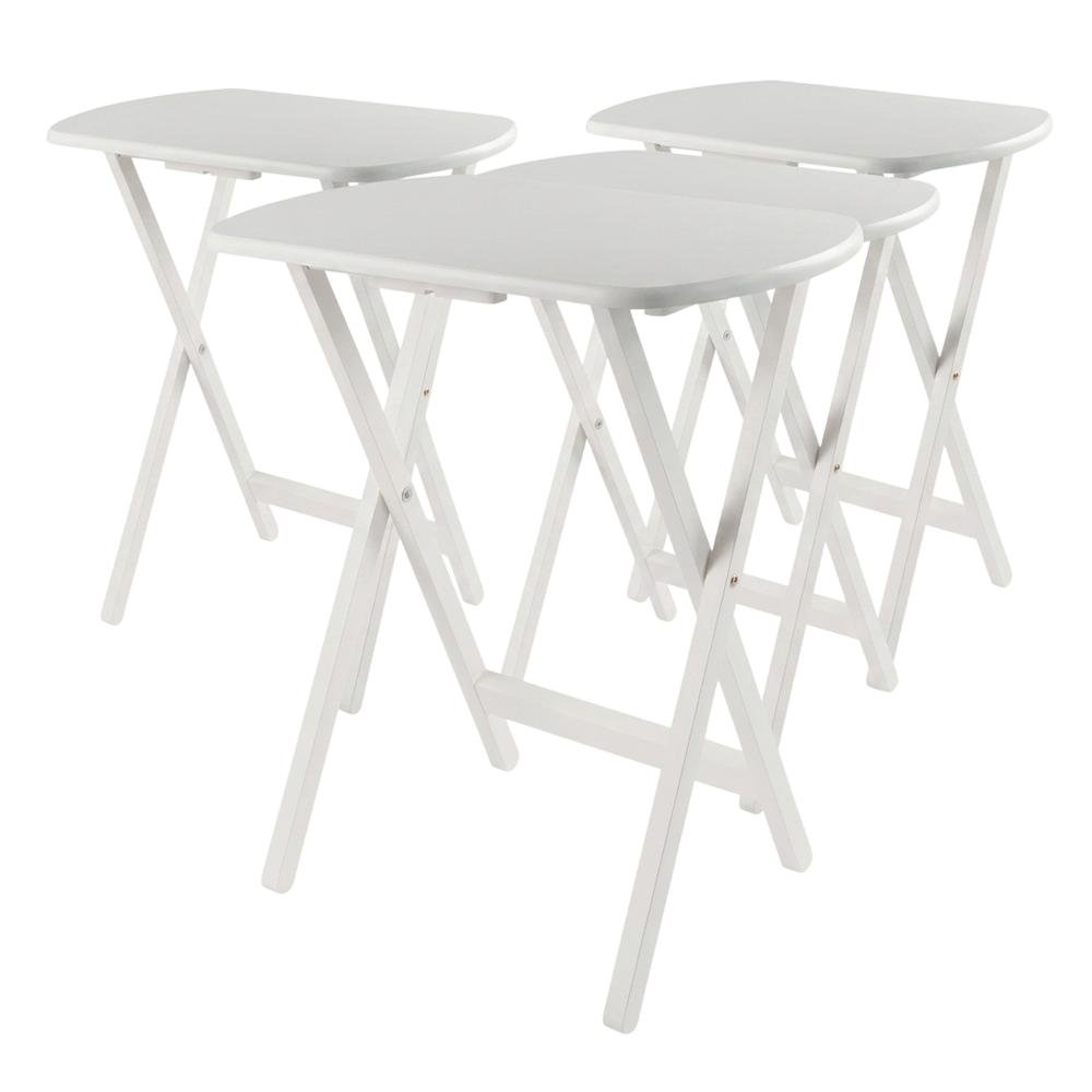 Oversized White Snack Table Set with Sturdy Design and Versatile Style. Picture 1