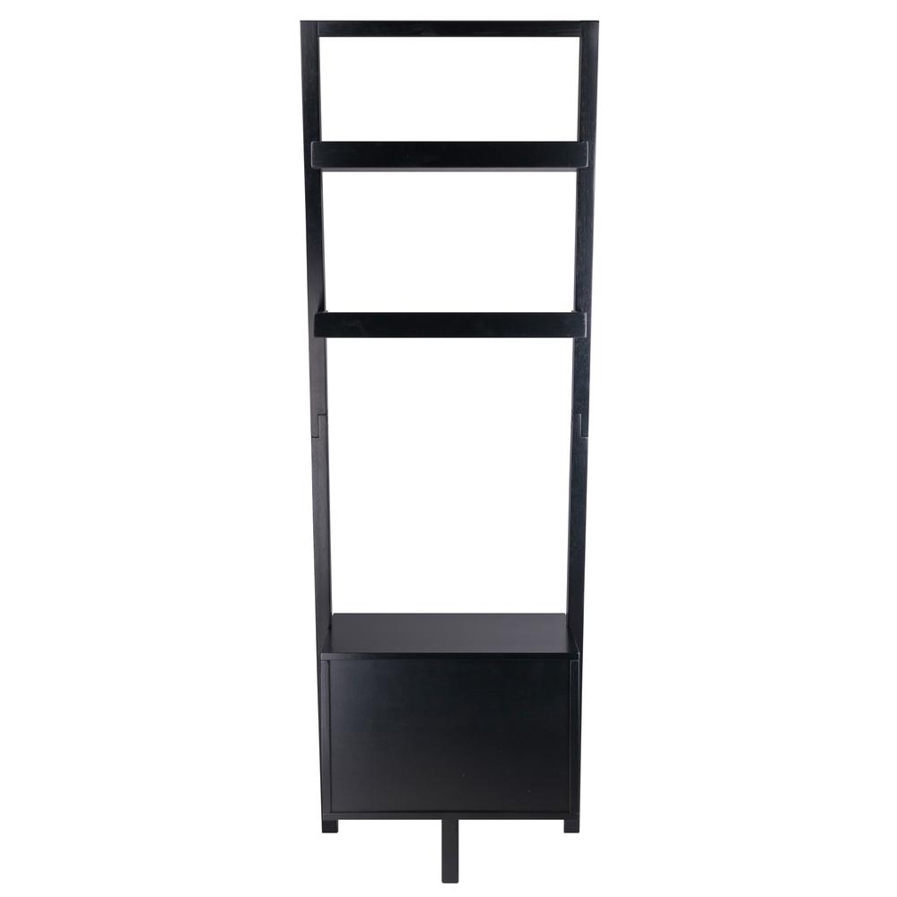 Bellamy Leaning Shelf w/Storage in Black Finish. Picture 5