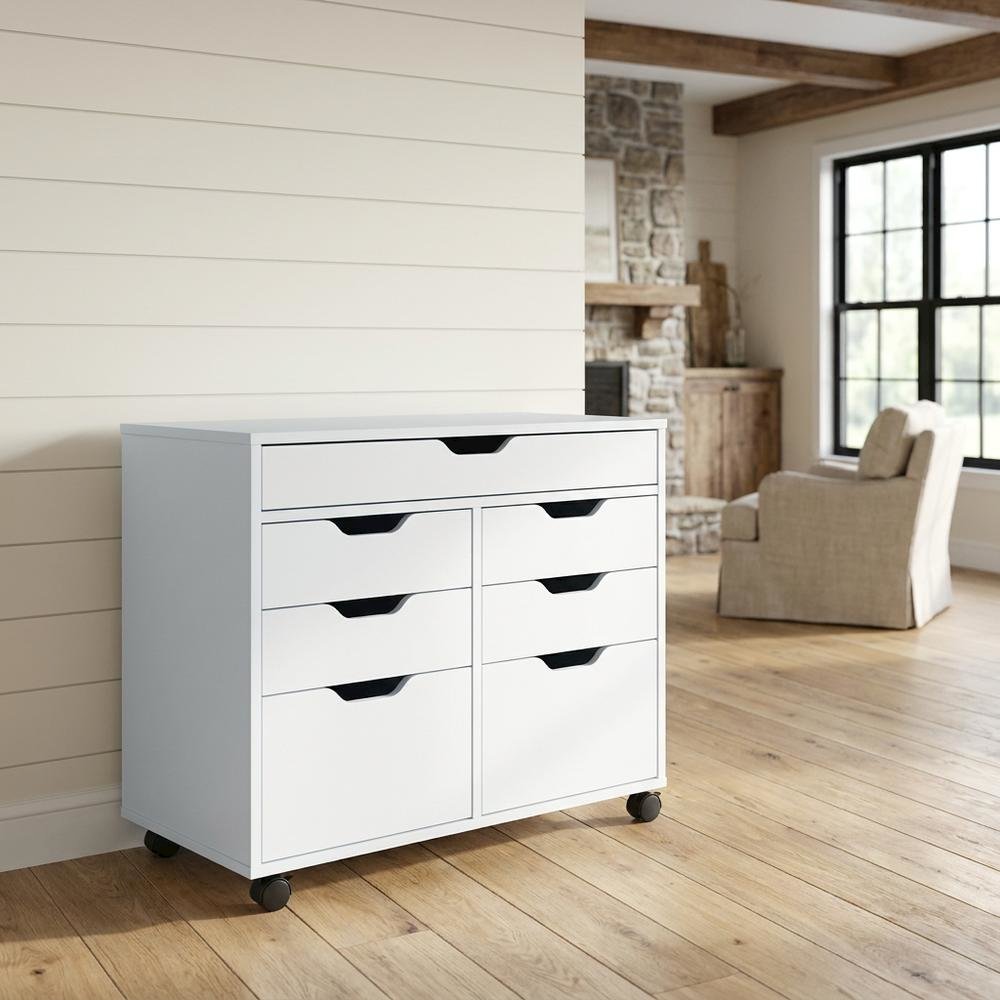 White Storage Cabinet, Composite Wood Pantry Organizer. Picture 3