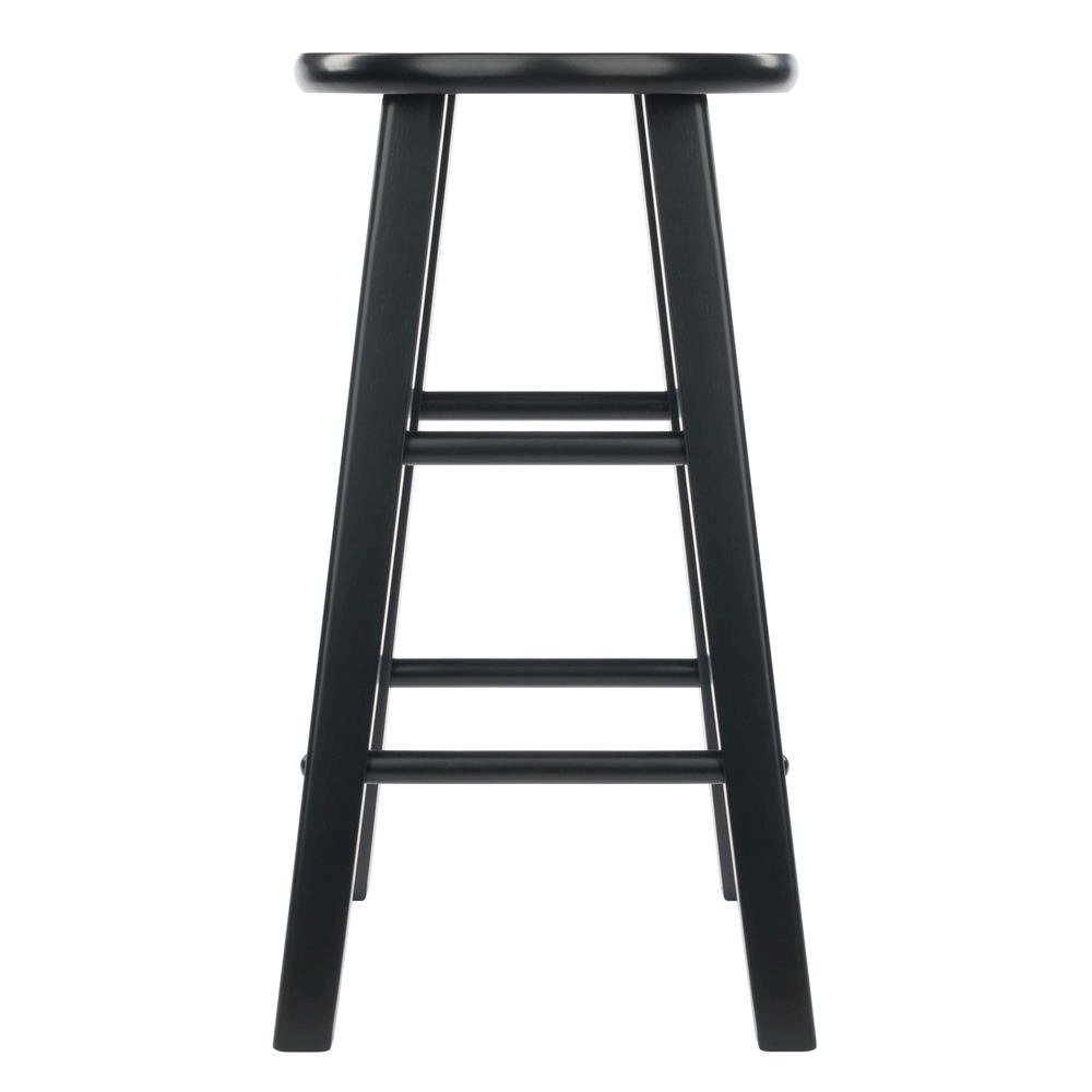 Black Wooden Barstools – Set of 2 Stools for Kitchen Counter or Bar. Picture 4