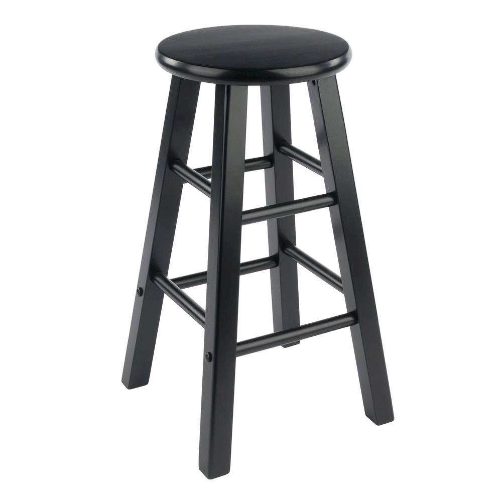 Black Wooden Barstools – Set of 2 Stools for Kitchen Counter or Bar. Picture 6