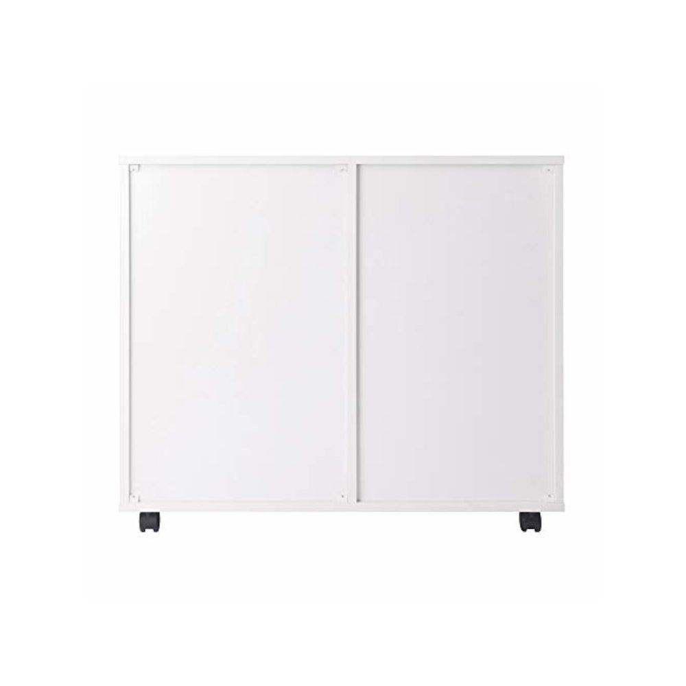 Halifax 2 Section Mobile Filing Cabinet, White. Picture 6