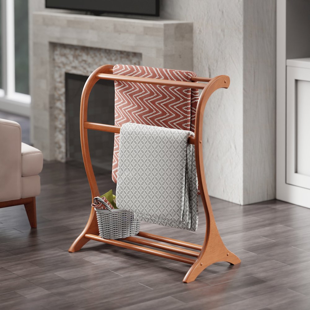 Bella Blanket Rack, Teak. Picture 9