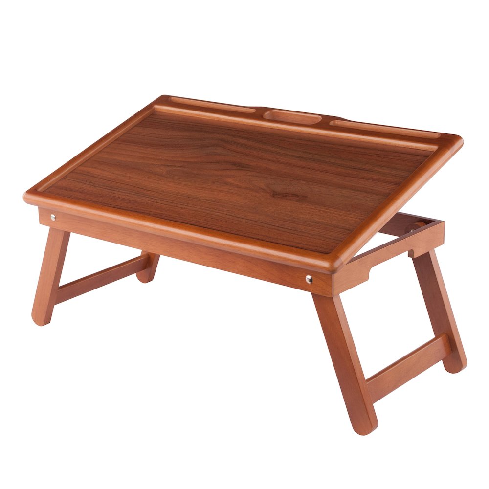 Arlo Breakfast Tray with Flip Top, Teak. Picture 17