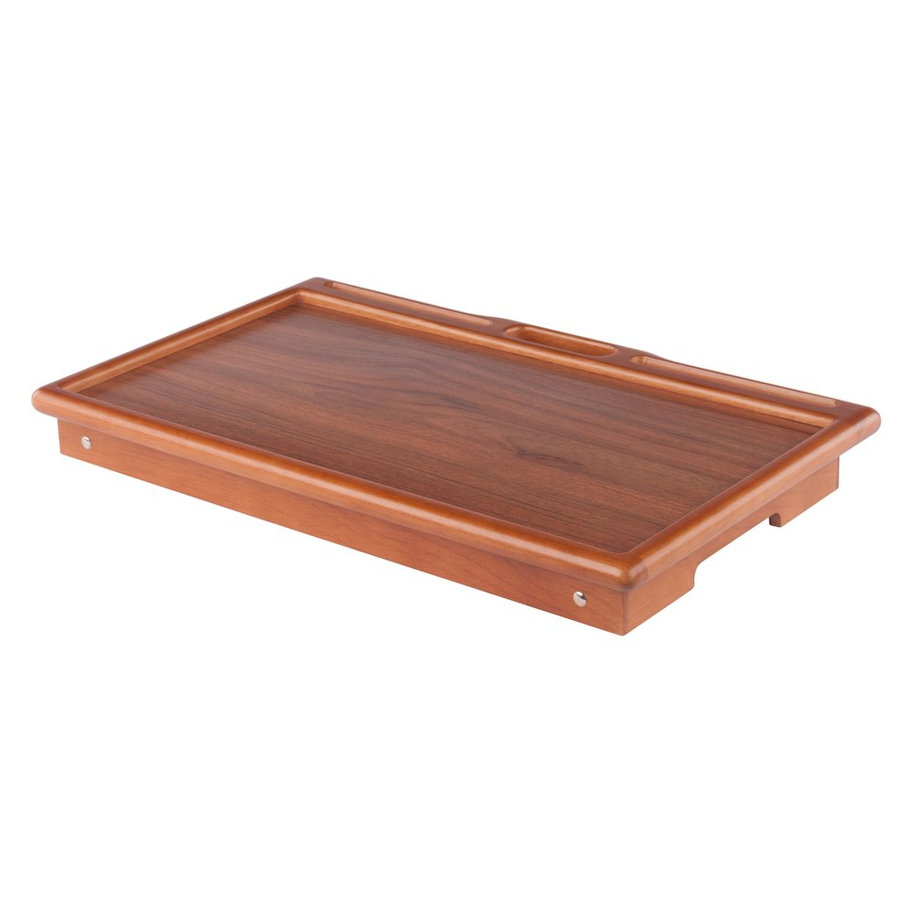 Arlo Breakfast Tray with Flip Top, Teak. Picture 18