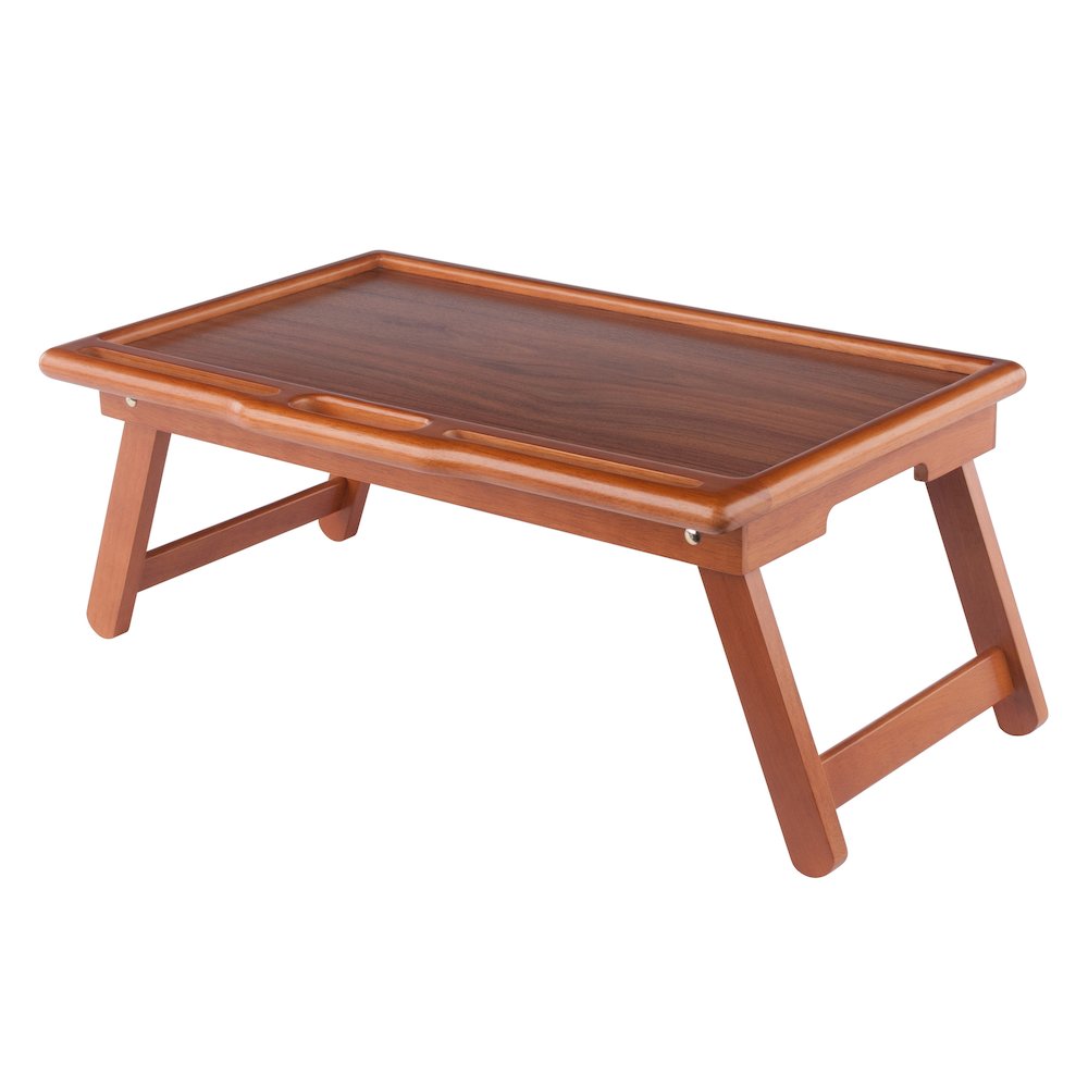 Arlo Breakfast Tray with Flip Top, Teak. Picture 22